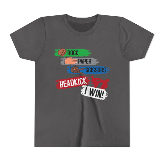 Youth Rock-Paper-Scissors-Headkick Tee