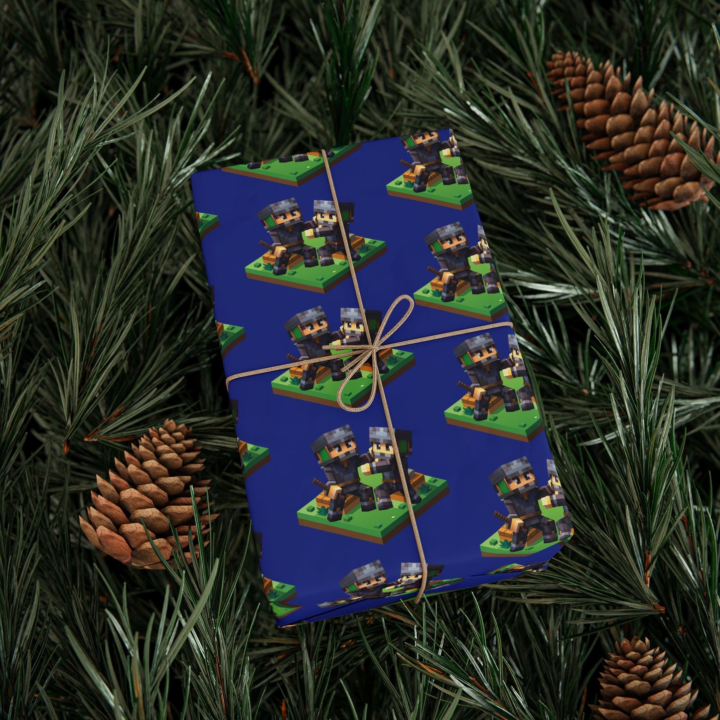 Block Belt Warriors Royal Blue Wrapping Paper