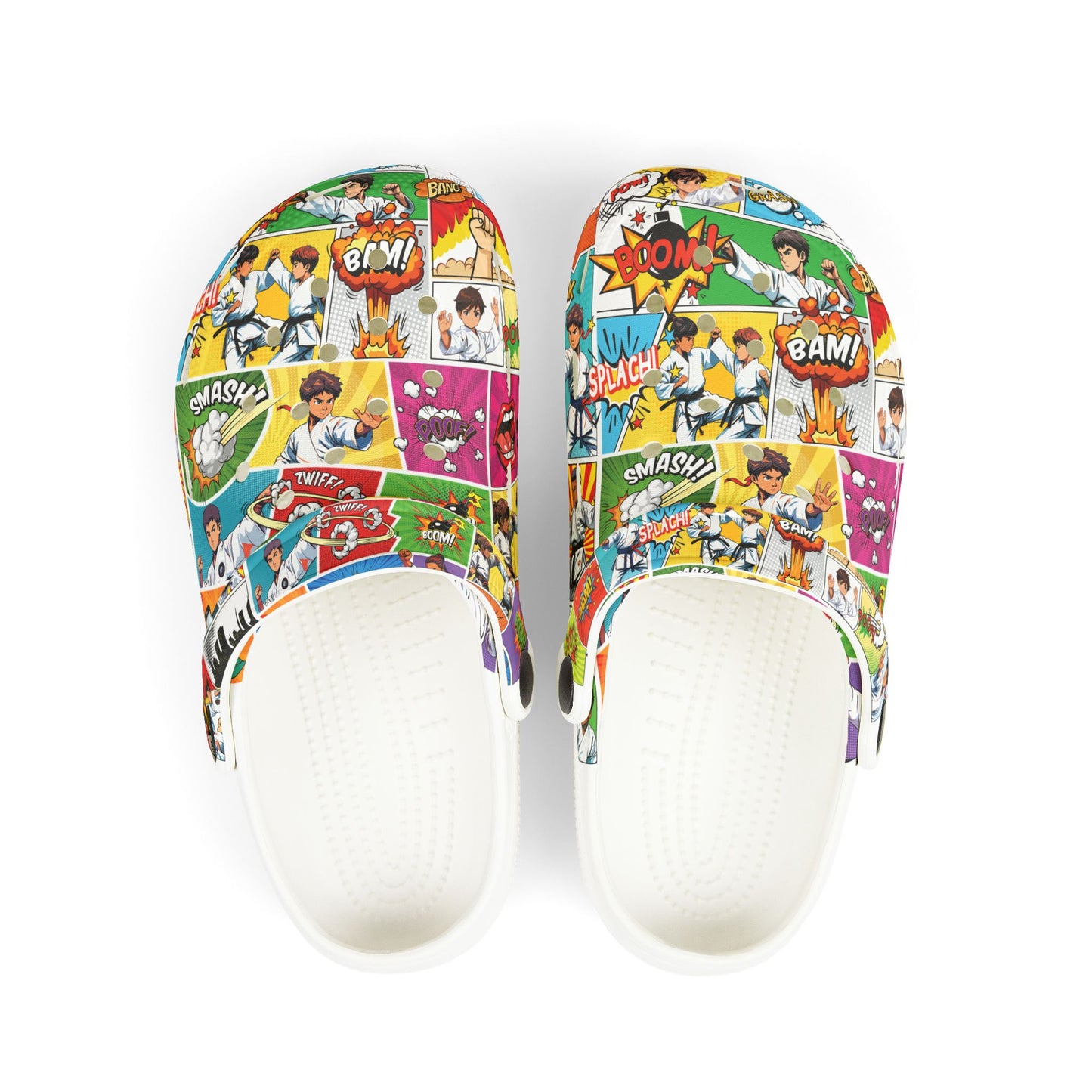 Kid's Colorful Comic Clogs, Fun EVA Slippers