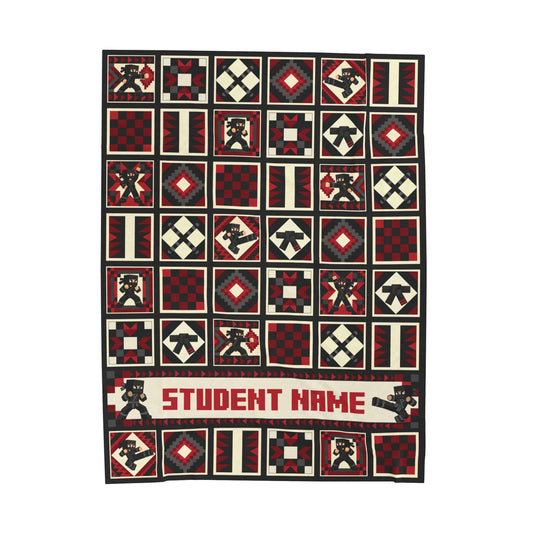 Dojo Patchwork Red Blanket