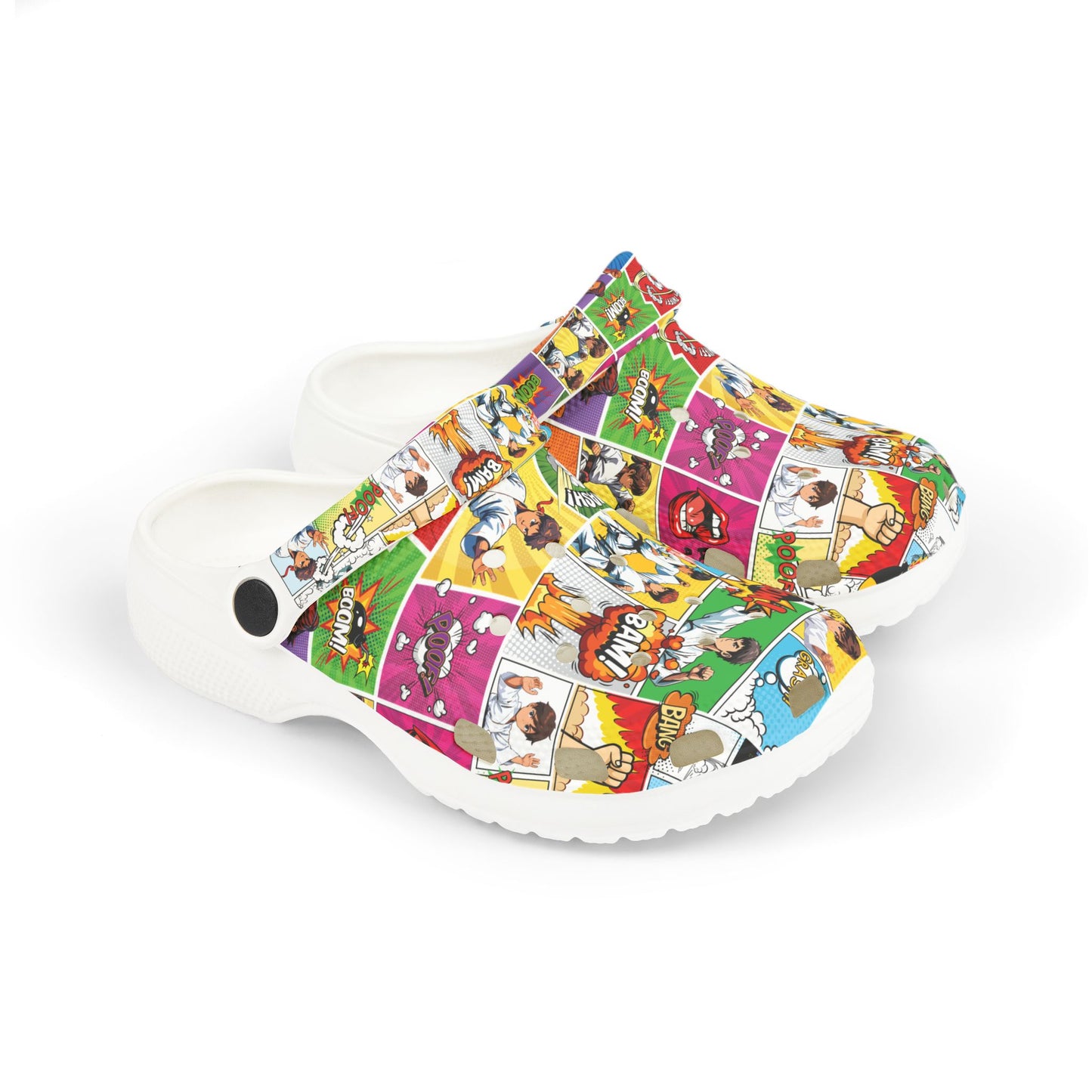 Kid's Colorful Comic Clogs, Fun EVA Slippers