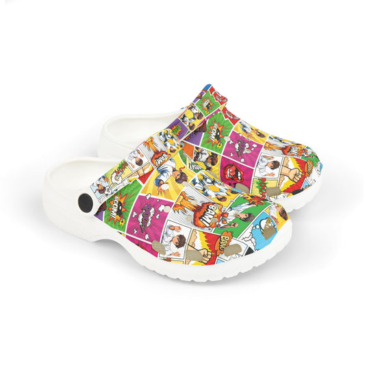 Kid's Colorful Comic Clogs, Fun EVA Slippers
