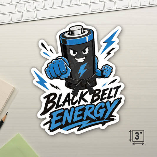 Black Belt Energy Blue 3" Die-Cut Stickers