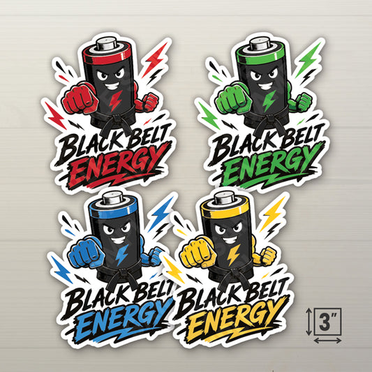 Black Belt Energy Bundle 3" Die-Cut Stickers