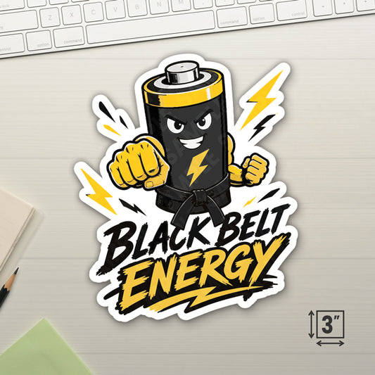 Black Belt Energy Yellow 3" Die-Cut Stickers