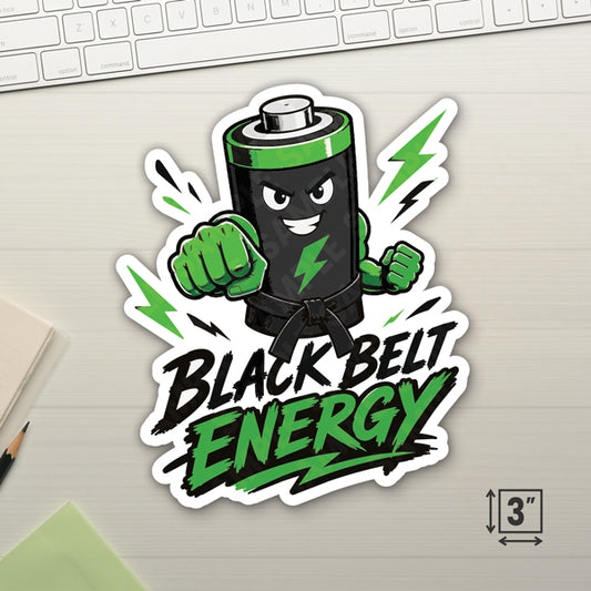 Black Belt Energy Green 3" Die-Cut Stickers