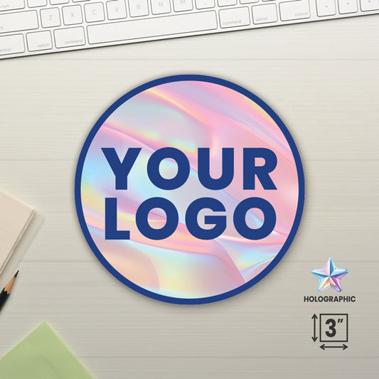 Custom with Your Studio Logo 3" Holographic Stickers