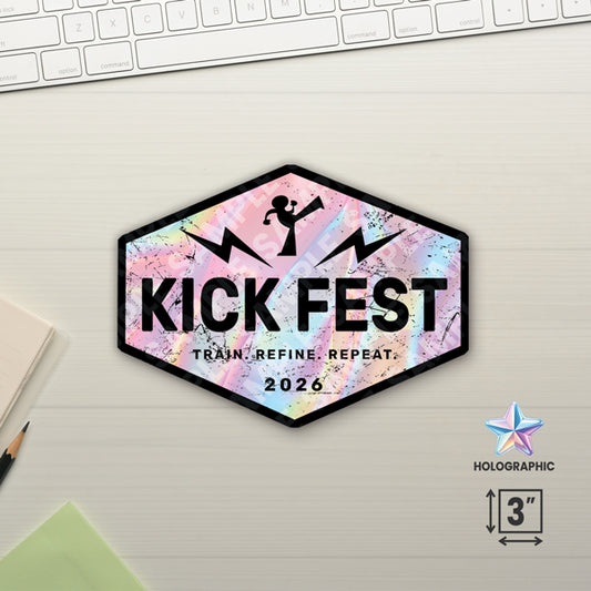Kickfest 3" Holographic Stickers