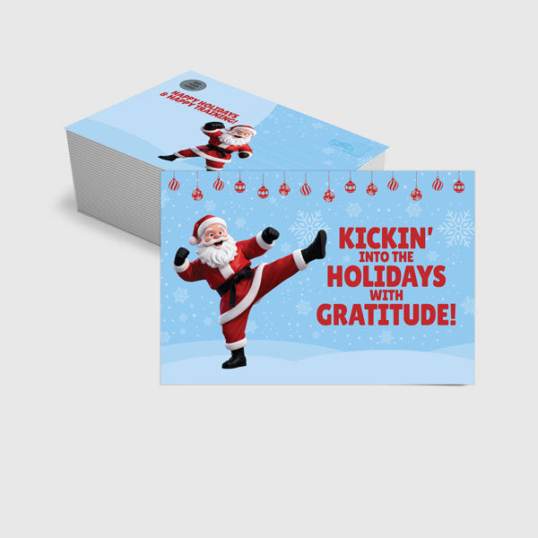 Kickin' Gratitude Holiday Martial Arts Cards