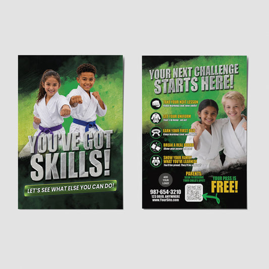 Martial Arts You've Got Skills, School Talk Postcards
